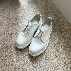 Dr. Martens 1461 mono white leather oxford shoes